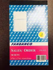 5 Pack: 3 part Carbonless Sales Order Books Receipt Form Invoice 50 Set 4.5×7.5