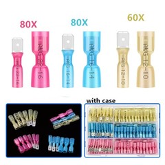 220pcs Waterproof Heat Shrink Spade Male & Female Wire Terminals Connectors Kit