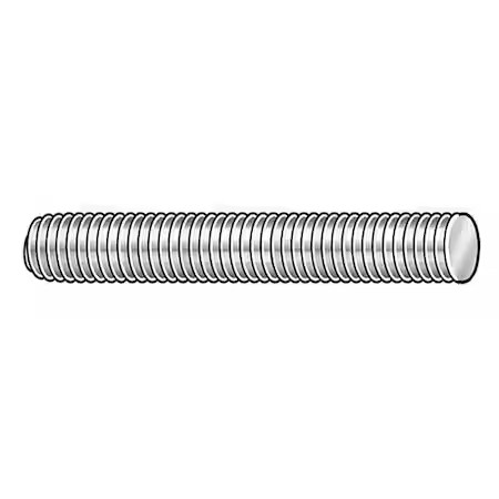 Zoro Select 10754 Fully Threaded Rod, 3/4″-16, 12 In, Stainless Steel, 316,,