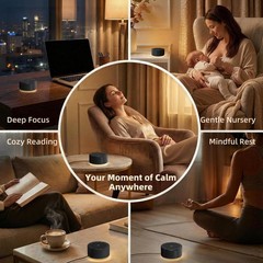 Kipcush White Noise Machine for Baby & Adults, 30 Standard, Angel V2 Black