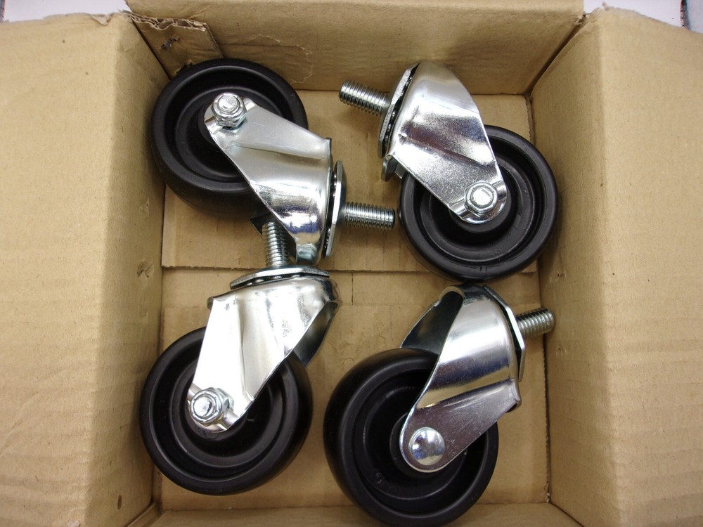BOX OF 4 3″ Light-Duty Swivel Stem Casters 210 lb. DCIB03041S-S31G, 32J875 1430A