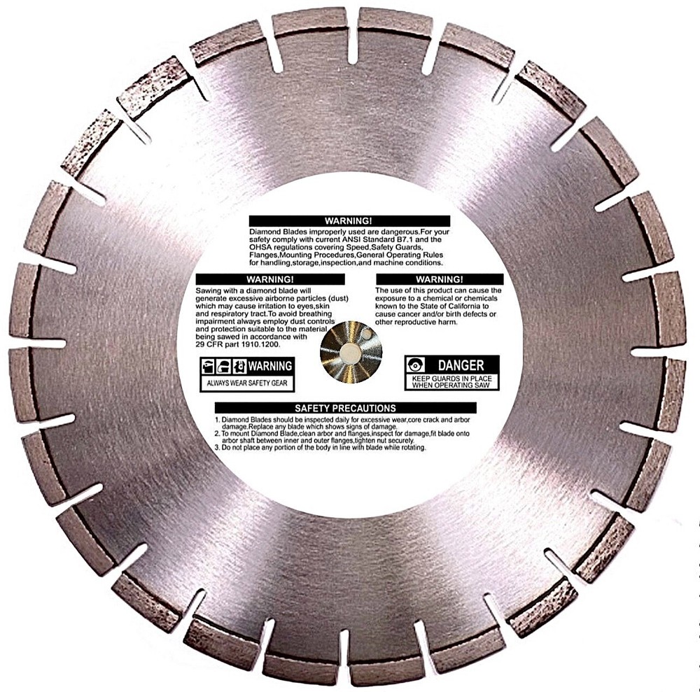 18” x .160 Diamond Blade Medium Bond for Reinforced Concrete 13-35hp Rated