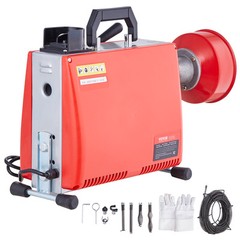 VEVOR Drain Cleaner Machine 66FT x 5/8″ 250W Sewer Snake Auger Manual Feed