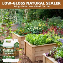 Garden Box Sealer Pro Grade 2 Gallons – Plant-Based, Non-Toxic Wood Sealer fo…