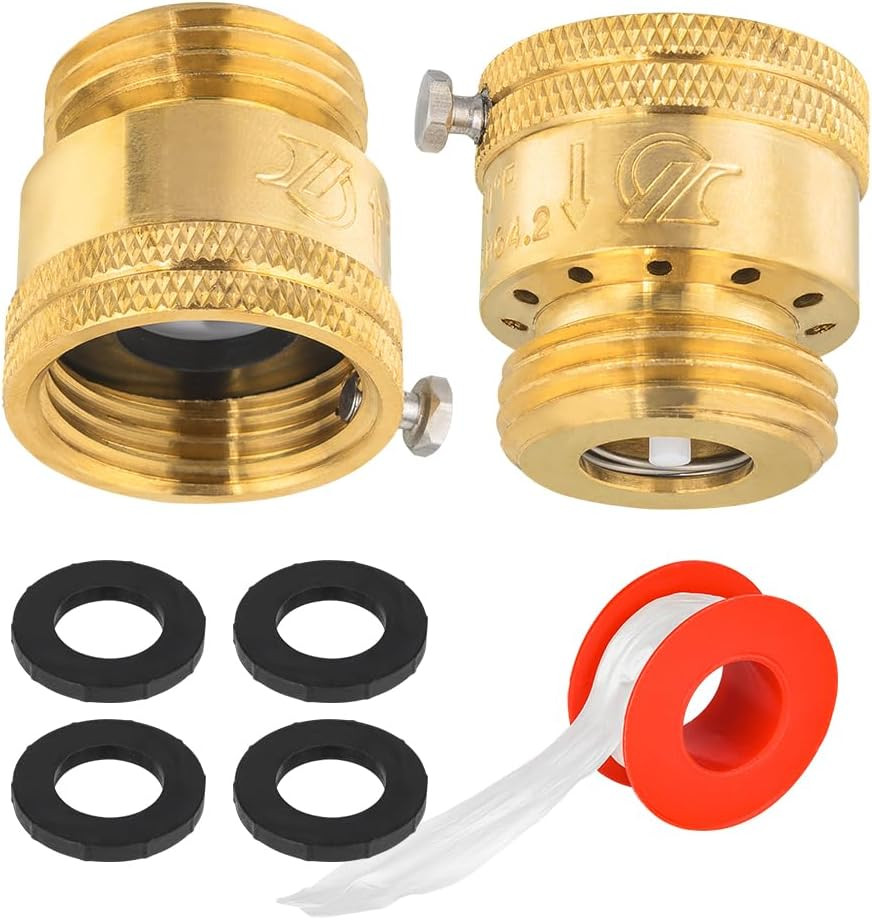 2-Pack anti Siphon Vacuum Breakers Set, 3/4 Inch Backflow Preventer
