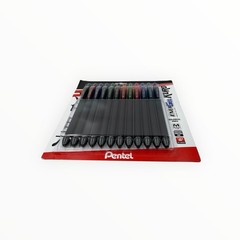 12 Pens Pentel EnerGel Kuro Assorted Color Gel Pens 0.7mm Medium Point