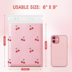 Cozymood 6X10 Inch Pink Poly Bubble Mailers 100 Pack,Waterproof Self Seal Adhesi