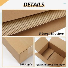 Pack of 6 Corrugated Packing Boxes 6x6x6 Inches – Lightweight & Reliable