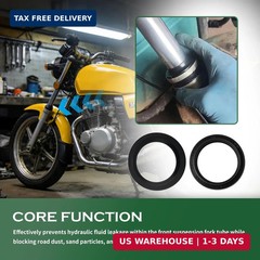 Fork Seals Kit,2PCS Motorcycle Front Fork Oil Seals & 2PCS Dust Seal Replacement