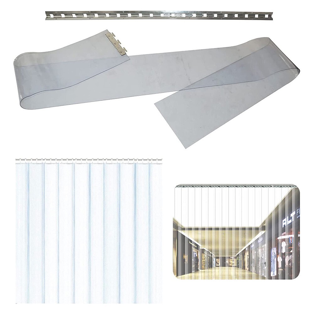 Commercial Strip Door Curtain 84*96in PVC Strip Curtain Kit Vinyl Strip Curtain