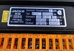 Jacket 1PH Transformer ECT Pri. 208-500 V Sec. 220/120 28-56 V, 28 Kg