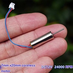 Reliable Coreless Motor for DIY Hobby Toy Model 7mm x 20mm 24000RPM 12V DC
