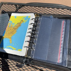 Franklin Covey Leather Ring Planner Binder Classic Size W/Inserts Zip Closure