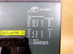New Square D FA34100, I-Line Plug-In Molded Case Circuit Breaker 100A 3P 480V