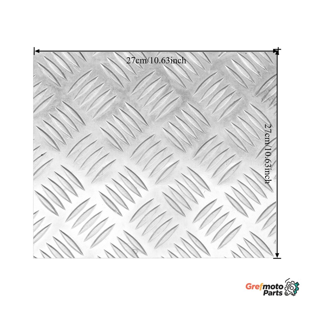 5 Bar Tread 10.6″ x 10.6″ Polished Aluminum gloss Sheet Trailer RV Garages Etc