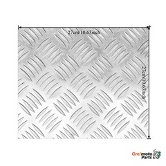 5 Bar Tread 10.6″ x 10.6″ Polished Aluminum gloss Sheet Trailer RV Garages Etc