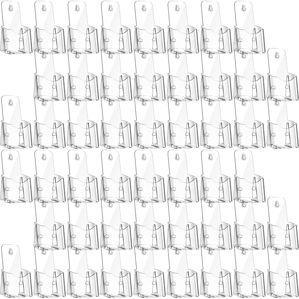 50 Pieces Acrylic Brochure Holder 4 x 8 Inches Rack Card Holder Clear Pamphle…