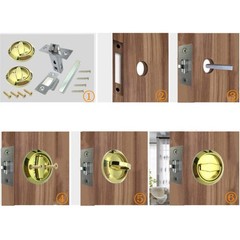 304 Stainless Steel, Low Profile Door Knobs, Ring Doors Pulls, Corridor Hidde…