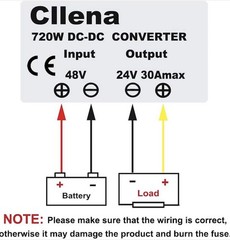 Cllena DC 48v Step Down to 24V 30A 720W Voltage Reducer Converter
