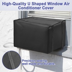 600D U Shaped Window Air Conditioner Cover for Midea U-Shaped AC, Luxiv Black…