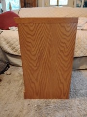 Vintage Wood Filing File Cabinet Industrial Mission Style Oak 2 Drawer Brass K35