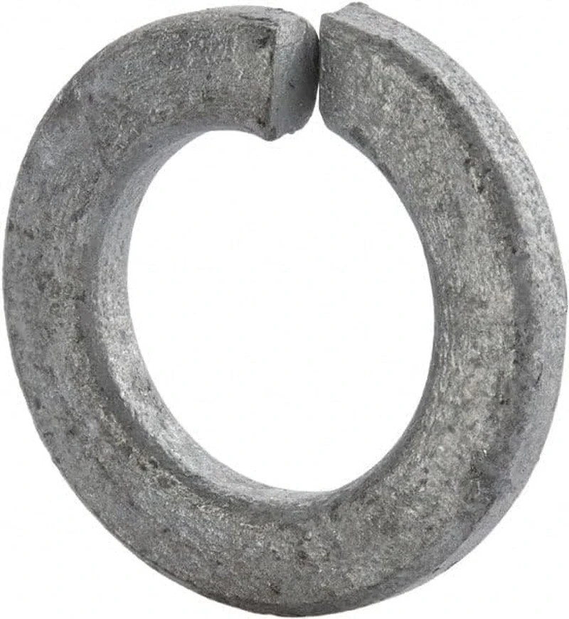 3/8 Split Lock Washer (100 Pack) Hot Dip Galvanized Steel, Meets ASME B18.21.1 b