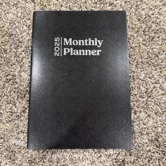 2025 Black Cover Planner Agenda 32 Pages 6.75” X 9.5” Inches Paperboard