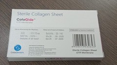 DENTAL COLO GIDE STERILE COLLAGEN SHEET GTR MEMBRANE 10 X 15 mm BONE GRAFTING