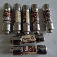 Bussmann KTK-R-6 Class CC Fuse Lot of 7 Mixed Industrial Cartridge Fuses Surplus