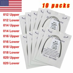 10 Packs/100pcs Dental Ortho Super Elastic Niti Round Arch Wire Ovoid Form
