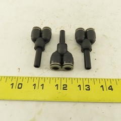 5/16″ Male Stem x 5/16″ Push To Connect Tube Nylon Wye Y Fittings Lot Of 3