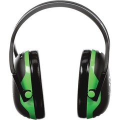 3M Peltor X1a Over-The-Head Ear Muffs, 22 Db, Peltor X1, Black/Green