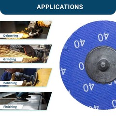 Benchmark Abrasives 3 Inch Sanding Discs Quick Change Green Zirconia, Male R Typ