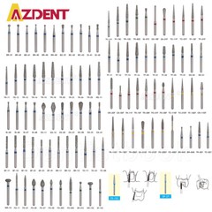 5pc Dental Diamond Burs Round Taper Endo Abraives Drill Friction Grip High Speed