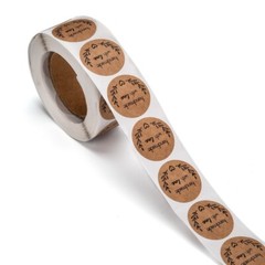 Handmade with Love Sticker Labels 500 each per roll Great for Orders Crafts