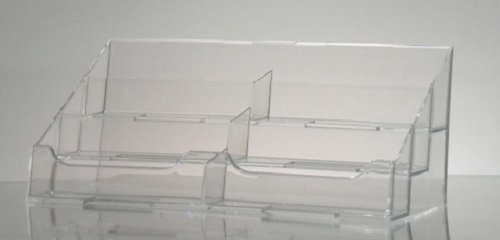 6-Pocket Clear Acrylic Counter-Top Business Card Holder