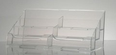 6-Pocket Clear Acrylic Counter-Top Business Card Holder