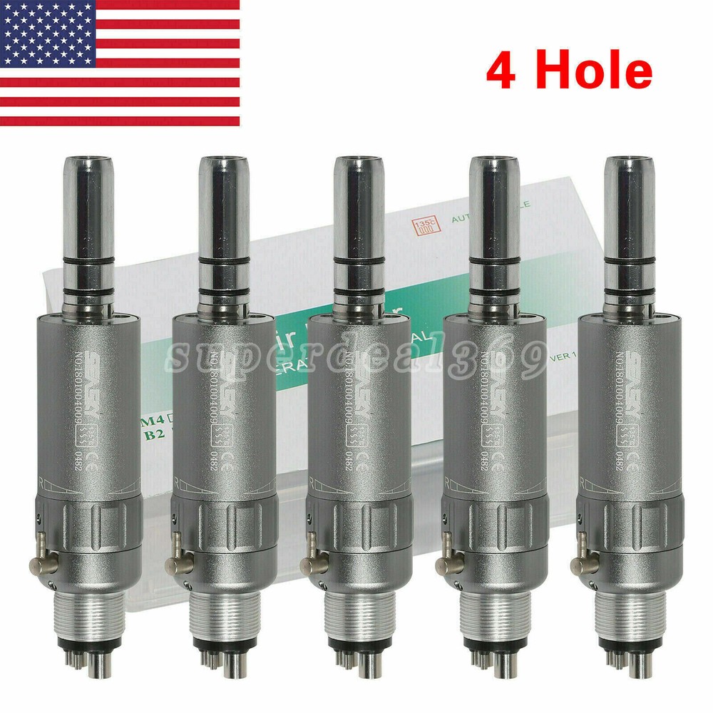 5pcs NSK Style Dental Slow Low Speed Handpiece Air Motor E-type 4 holes Seasky