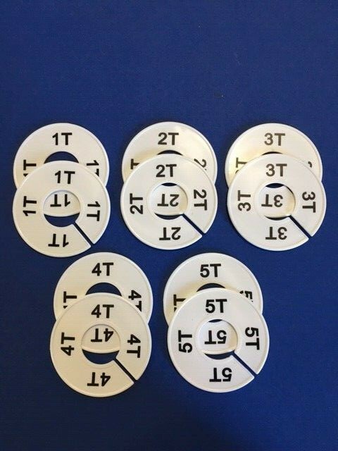 CLOTHING SIZE DIVIDERS 1T THRU 5T “2 each”