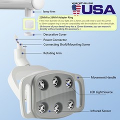 Dental 6 LED Oral Lamp Oral Light Luminous Operating For Unit Chair 22MM/26MM