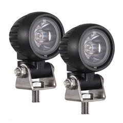 Raycharm Offroad 2″ Round LED Fog Light Pods for Motorcycle, 6000K Cool-White…