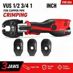 Universal Crimping jaw compatible with Milwaukee M12,, for U.S.A. Set 1/2 3/4 1″