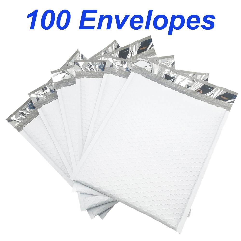 100x #2 Poly Bubble Padded Mailers Shipping Envelope 8.5×12 (8.5×11″ Useable)