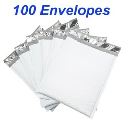 100x #2 Poly Bubble Padded Mailers Shipping Envelope 8.5×12 (8.5×11″ Useable)
