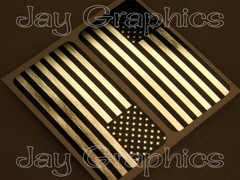 CHROME American Flag Hard Hat Decals | Motorcycle Helmet Stickers | Flags USA