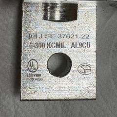 2 Pcs. SQUARE D SE37621-22, ALUMINUM TERMINAL LUGS, 6-300MCM, AL9CU, UL LISTED ^