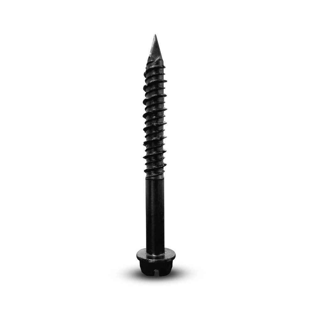 400-Pack 1/4 x 2-1/4″ Black Ruspert Hex-Head Concrete Screw Anchors