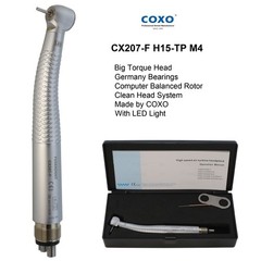 COXO Dental High Speed Handpiece 4 Hole LED Turbine E Generator Mini Head CX207
