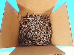 4 Pounds Vintage 2″ Filshie Lead Head Barb Shank Roofing Nails