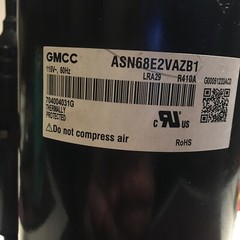 GMCC ASN68E2VAZB1 Compressor 115V60Hz R410A LRA29